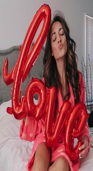 68 cm LOVE Brief Folienballon Rot Rose Gold Herz Helium Ballon Jahrestag Hochzeit Valentinstag Geburtstag Party Dekoration Braut Glo5645383