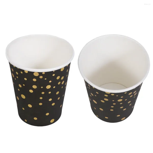 Einweg -Geschirr 10 PCs TableWare Party liefert Black Cups Bronzing Paper Kinderkinder Besteck Besteck