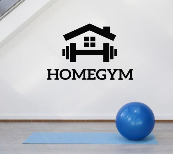 Casa ginásio decoração de parede decalques fitness motivação esportes decoração do quarto adesivos arte decalque murais papel de parede removível 7927421