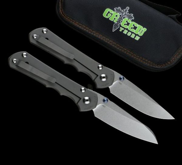 Зеленый шипкосино -складной складной нож VG10 Blade TC4 Titanium 3D -ручка Camping Outdoor Fruit Nofe