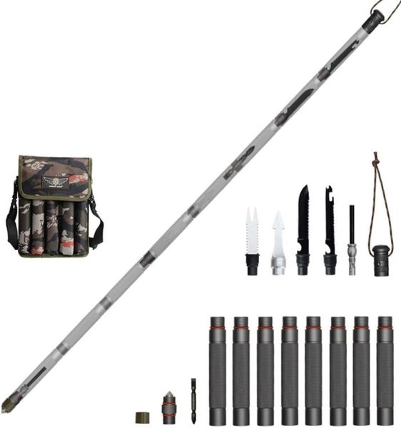 DropShiping Walled Bust Outdoor Defense Stick Tactical Stick Alpenstock Caminhando Equipamento de Campo Multifuncionais 2203014000624