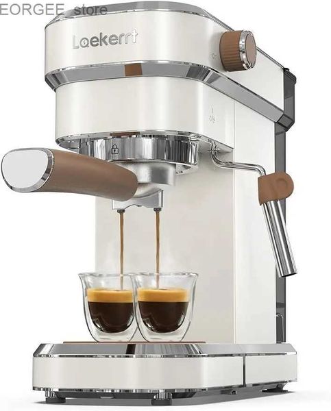Kaffeemaschinen Laekerrt Espresso -Maschine 20 Bar Espressohersteller CMEP01 mit Milch Frother Dampfstab Home Expresso Kaffeemaschine für Latte und Y240403