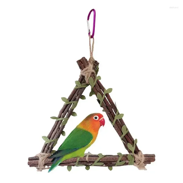 Outros pássaros suprimentos de madeira balanços de madeira Toy Cockatiels poleiros pendurados swings swingets Plataforma de repouso Stand Chew Birdcage Acessórios