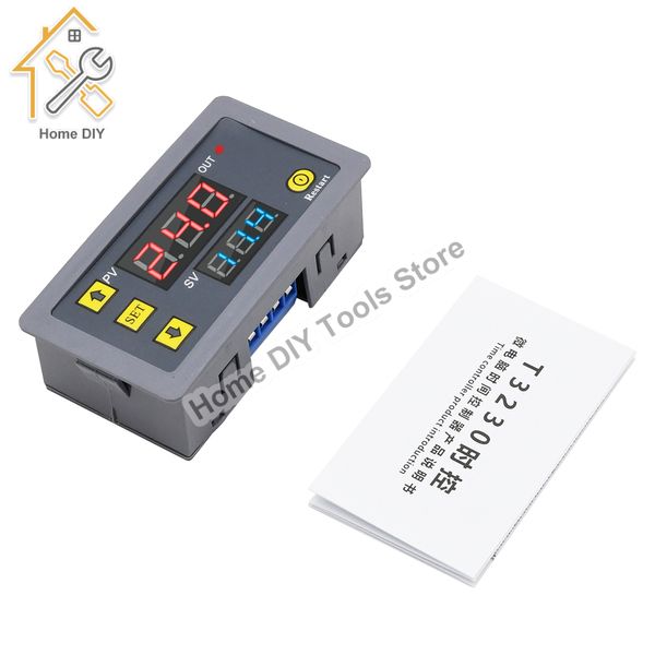 T3230 110V 220V 12/24V TEMPO DE TEMPO DIGITAL DIGITO LED LED CYCLE TIMER TIMER CHANGEM AJUSTÁVEL DE TEMPO DE TIMELHO ALTRÁVEL Chave de atraso