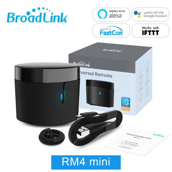 Controlla BroadLink RM4 Mini telecomando universale IR WiFi Controller Bluetooth intelligente Assistente domestico Supporta Alexa Echo Google Home