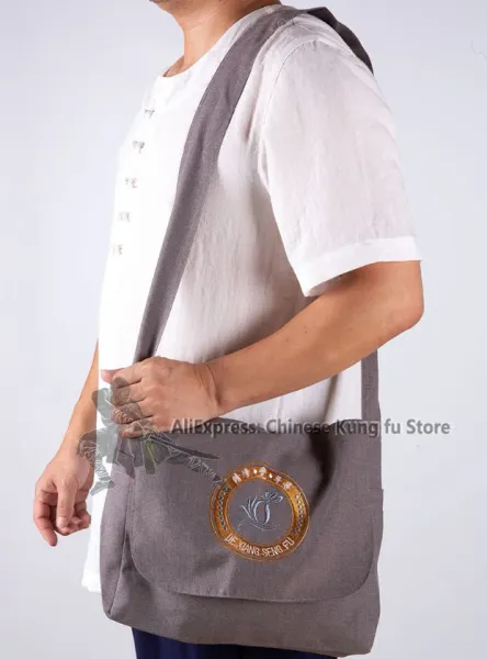 Bolsa de monge budista de artes para combinar com o manto de meditação shaolin kung fu traje chun qigong tai chi uniforme