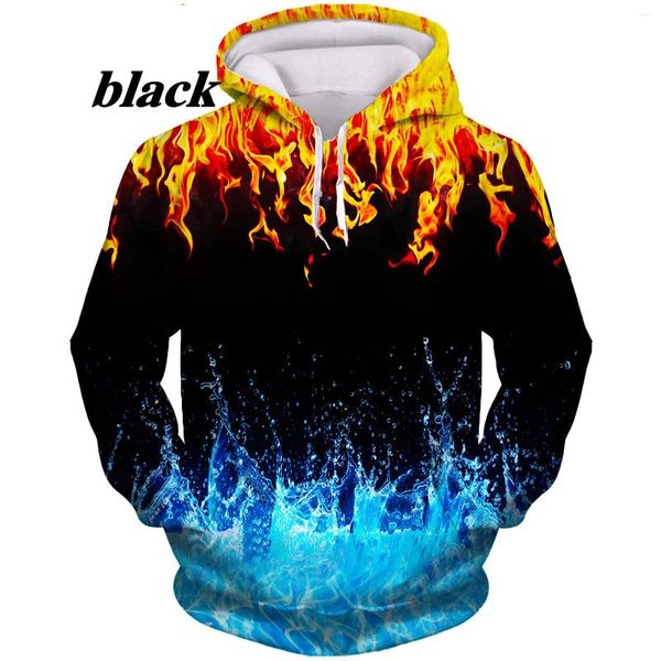 Herren Hoodies 2024 3D Flamme Männer/Frauen Sweatshirts Winter Herbst Übergroßen Hoody Lose Outwear Pullover