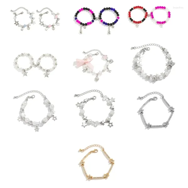 Bracelets de charme 652f Acessório de moda de pulseira de pulseira com miçangas de miçangas da moda para diariamente