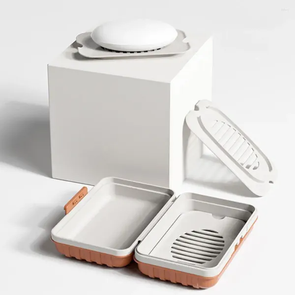 Дозатор для жидкого мыла, дорожная коробка, тарелка для портативного двухслойного держателя со встроенным лотком, отверстие для фильтра, бар для ванной комнаты
