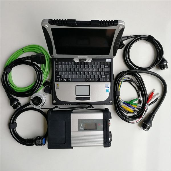 V12.2023 SO/FT-Ware Scanner Auto Reparaturdiagnosewerkzeug für Ben-Z-Stern C5 SD Compact 5 Gebrauchter Laptop CF19 mit SSD