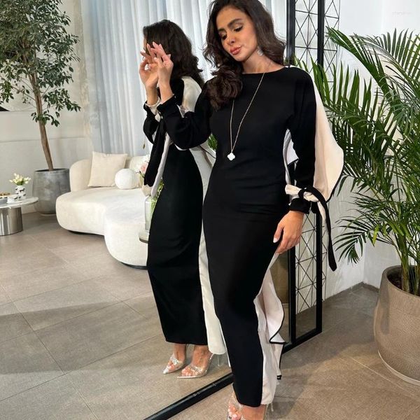 Partykleider Fashionvane Moderne Meerjungfrau Prom Saudi -Arabien Frauen tragen Geburtstagsabendkleid Langarmes Besonderes Anlass Kleid