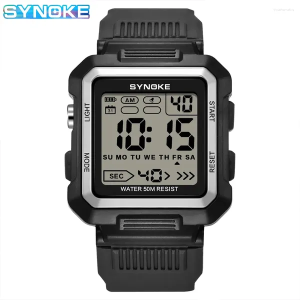 Relógios militares de relógios de pulso para homens Sinoke Tactical Digital Watch Outdoor Mens Wrist Easy Reader