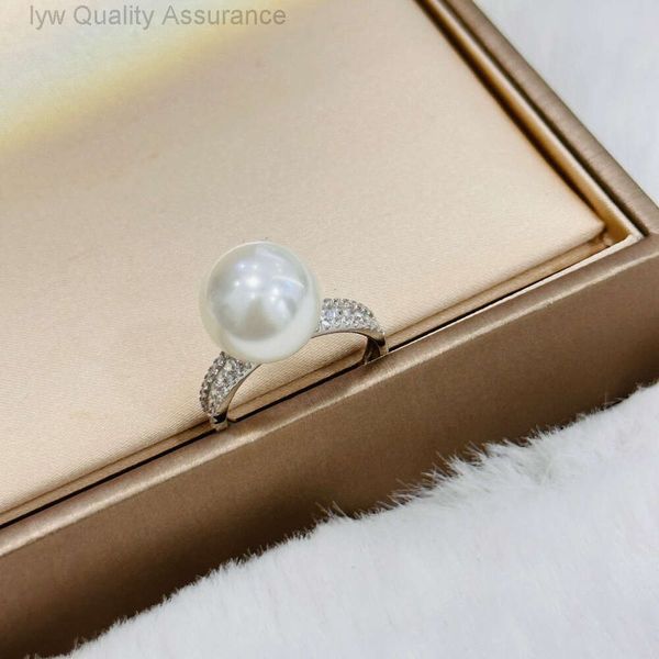 Designer anello di perle mikimoto anello mikimoto tre file diamantato anello perla 925 sterling in argento in argento intalati diamanti scintillanti