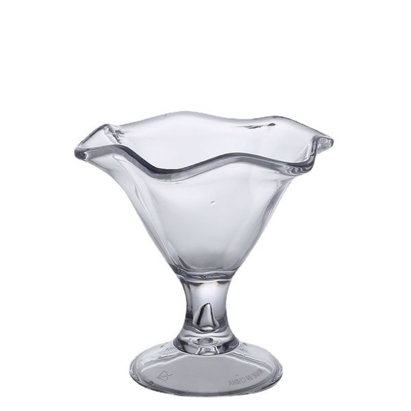 Популярная акриловая прозрачная чашка для мороженого с песчаным хрустальным ПК Пластиковой десерт салат чашка