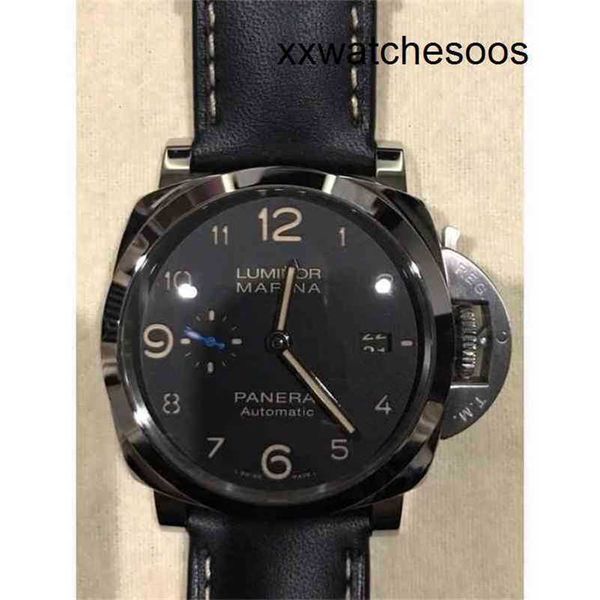 Top Clone Men Sports Watch Panerais Luminor Movimento automático MOVIMENTO RELISÃO SWISS Tamanho 44mm Modelo de couro de bezerro PAM01359 Designers de marca pulso