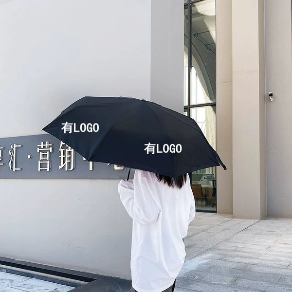 Logotipo designer novo guarda-chuva Sun Small e conveniente guarda-chuva automática Tri dobrável oito fita notela por atacado