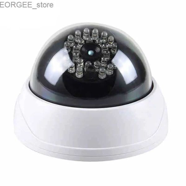 Другие камеры видеонаблюдения 1PC Dome Simulation Camera Camera Fake CCTV манекен с мигающим светодиодным светом для домов бизнесом, работающим на батареях 2AA (не включает) Y240403