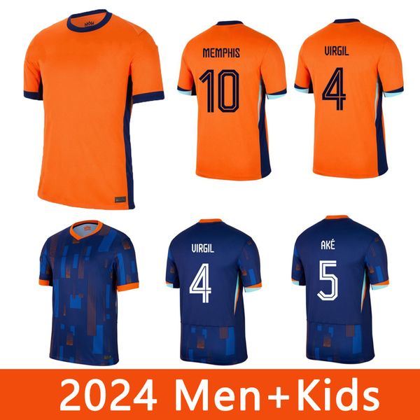 Maglie da calcio Simons 2024 Home and Away Jersey Gakpo Koopmeiners Malen Dijk Veerman Versta