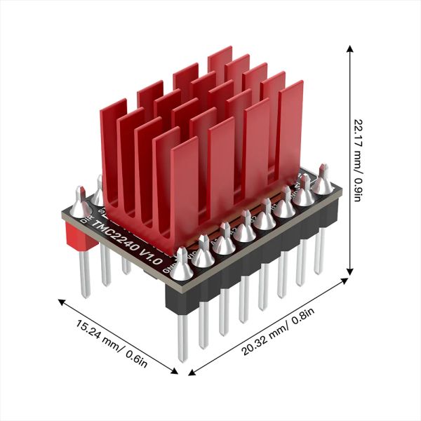 BigTREETCH TMC2240 Modulo Driver del motore Stepper Modulo 3D Parti della stampante 3D Modalità SPI 36V ad alta velocità VS TMC2209 TMC5160 per Octopus SKR 2