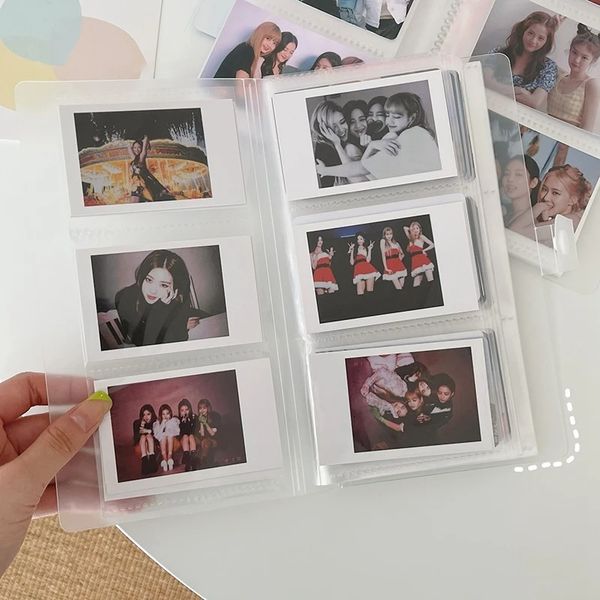 Suporte de fotocard transparente Álbum de fotos de 3 polegadas Instax Mini Album Storage Postcard Nome do nome Cart