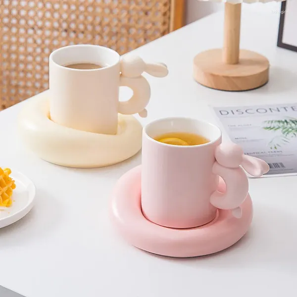 Il contrasto delle tazze non avrebbe dovuto avere una tazza di caffè squisita set da tè pomeridiano in ceramica opaca