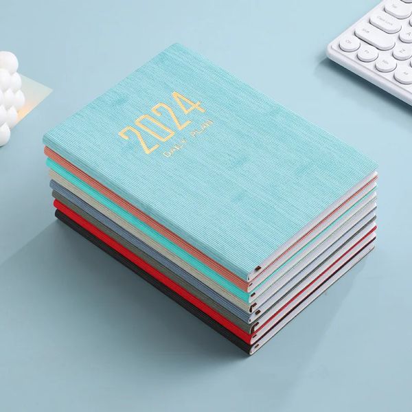 Notebooks 2024 A5 Mini Agenda Portátil Diário do Diário dos Cadernos do Planejador Semanal Para Fazer Lista Lista Inglesa Notas com Supplências de Escola da Escola Calendar