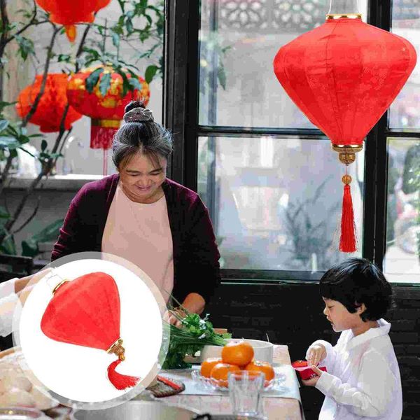 Lâmpadas de mesa Decorações de decoração da lanterna asiática Decorações solteiras Casamento chinês pano para aniversário
