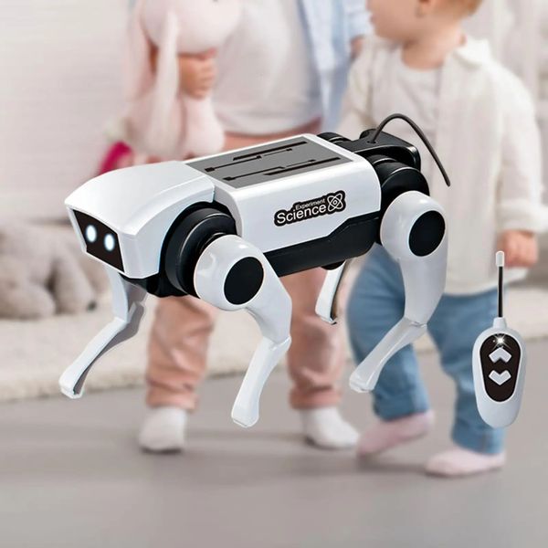 Elektrischer mechanischer Hund Interaktive Smart Roboter Spielzeug Bildungsspielzeug Science Tech für Teenager Kinder Geschenke 240321