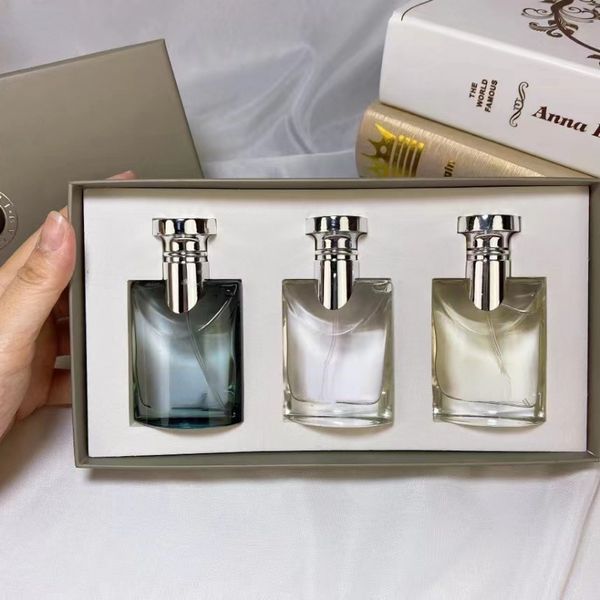 Set di profumi top 30 ml x3 Supporto profumo lungo 7x7,5 ml Set di EDP di alta qualità di Eau de Toilette per uomini e donne Spray di Colonia per incenso da donna