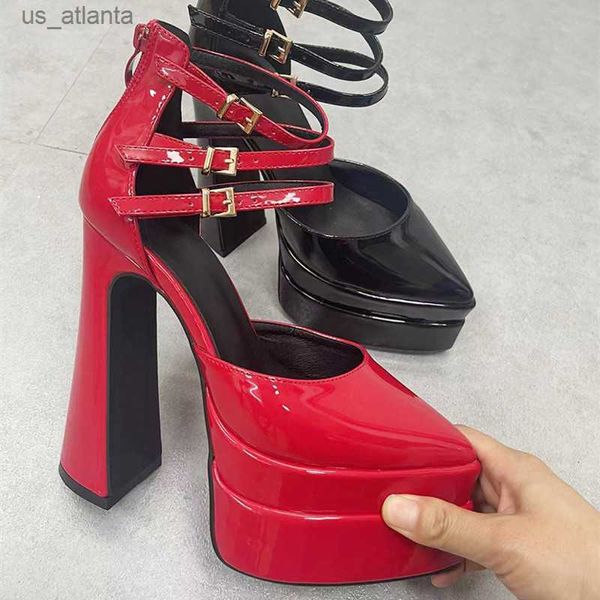 SCARPE SCARPE PARTRAFICA DI RUSSA PER PATTRAFICA DELLE DONNE DONNE POMPE FASCIFICATO PERCHIO PERCHLE MARY JANES TELLO HIGHT SIMMA DEMPIONE FEMMIERA SCARPA MATRIE DEGLI SCHEDE H240403DRT4