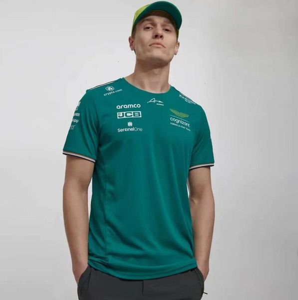 Mens Polos Summer Aston Martin Team Team Team Forts Испанский гоночный водитель Фернандо Алонсо 14 и прогулка 18 негабаритных 9988