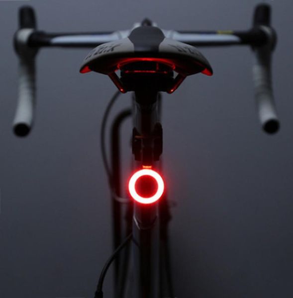 Modos Taileiras 5 Modos de Bicicleta 5 LED LED LUZES DE AVISO DE AVISO RELATEMENTE DE CICLAMENTOS USB CABILIDADES EM QUALQUER BICKIME
