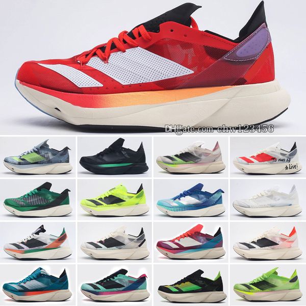 Adizero Adios Pro 3 Designer Koşu Ayakkabı Spor ayakkabıları Sıradan Erkek ve Kadın Ayakkabı Klasik Siyah ve Beyaz Dağcı Açık Mekan Ayakkabıları Nefes Alabilir Spor ayakkabıları