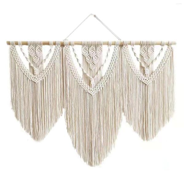 Audio con stick in legno arredamento per casa tende macrame tppetto ad assi grandi soggiorno muro appeso matrimonio 110 x 82 cm camera da letto