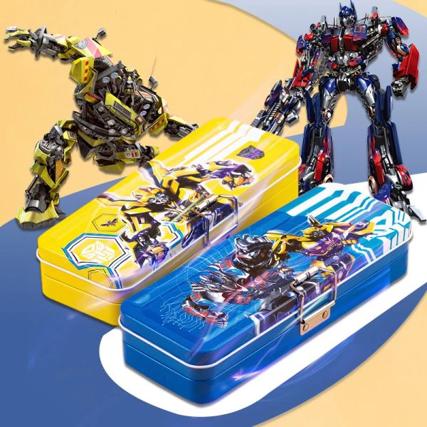 Case Transformers Pencil Box Multifunzione tre grandi capacità femminile Nursery Pencil Box Case di cartoleria per cartoleria carina