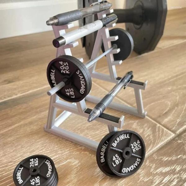 Küche Aufbewahrung Langhantel Stifthalter Squat Rack Stand Office Bleistift Brunnen Dropship