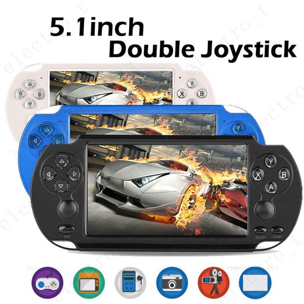 X9 x9-s 5,1 Zoll HD-Bildschirm Handheld Game Console 8 GB Support TV 32bit 1000 Classic Game Player MP4 Multimedia Camera Video Game Retail