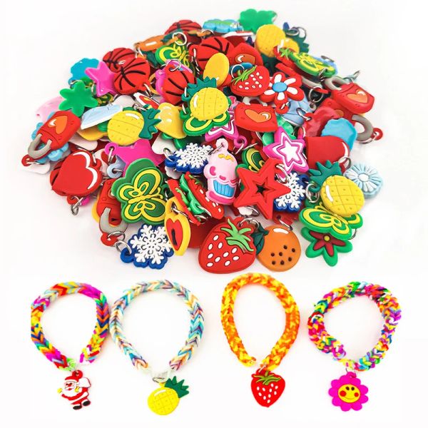 Strumento per tessitura per bracciale per bambini fai -da -te Pendant Acrilico S Clips Loom Elastico Connettori di plastica Connettori fatti a mano.