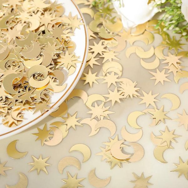 Party Decoration 1PC Ramadan dekoriert den Desktop und Streupailletten Moon Golden Confetti.