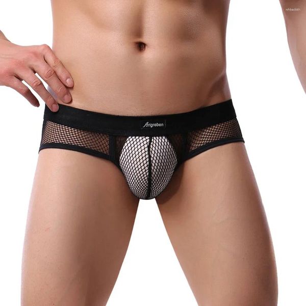 Underpants Men Intwear Trans Pace Hollowunder Briefs Bulge Fashion Bash Waist ha sollevato un breve Lingerie Sexy Intima