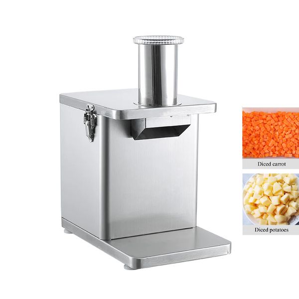 Máquina de corte de vegetais comerciais de cenoura Dicer Dicer Fruit Batata Slicer Machine Rings Partícula Dicer