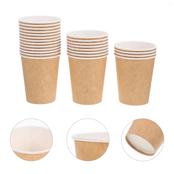 Copas descartáveis Stravas 50 PCs Paper Cup Haters Coffee Coffee Banquet Party Canecas brancas Contêiner