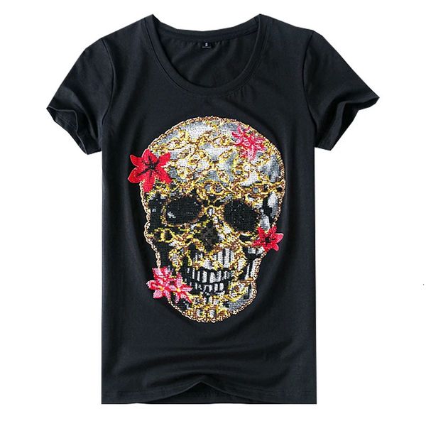 Design de moda Tshirts Skull Print Style Summer Summer Tshirt