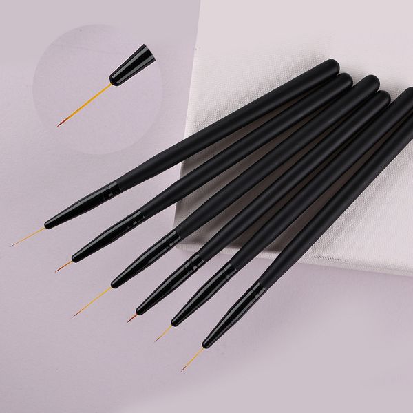 Produttori transfrontalieri Black Nail Art Pull Pen set Slender Painted Trim Line Penna Speciale Wholesale