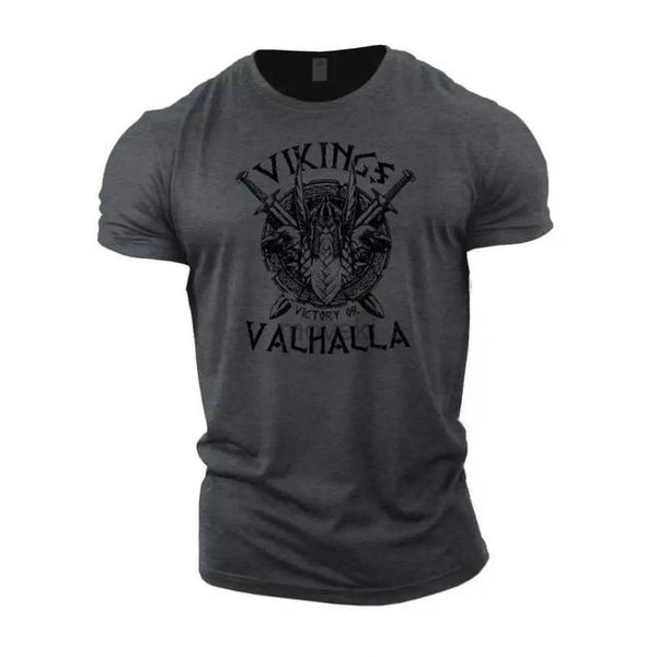 T-shirt maschile Vichinghi grafica grafica 3D maschile a manica corta Sum