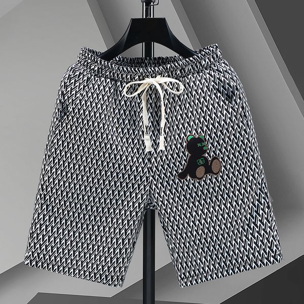 Designer de tamanho grande Puff Shorts soltos Homens Mulheres letra imprimir calça calça de moda de calça curta