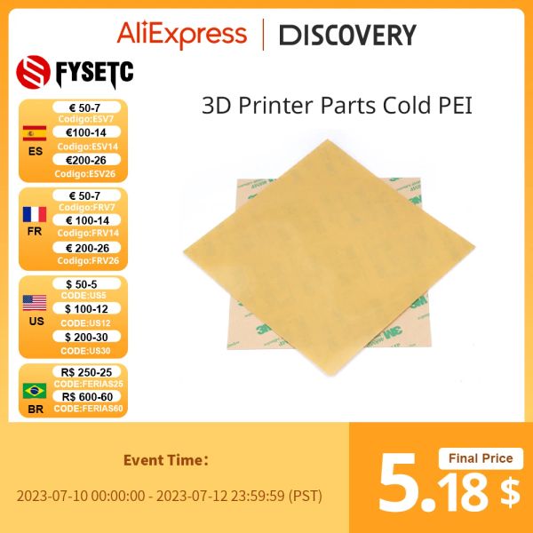 Penne Parti della stampante 3D PEI freddo PEI SPACCIALE 3D SUPPORTO DI BUSCIA POLIETRIMIDE PEI Foglio PEI freddo 0,3 mm di spessore con adesivo 3M 468 MP