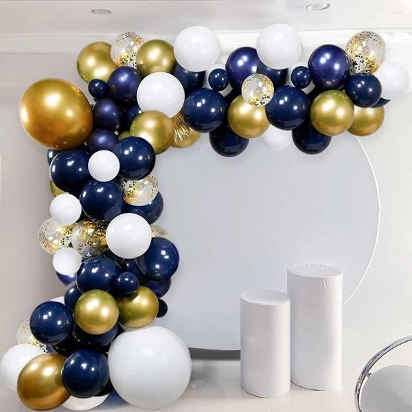 Party -Dekoration Blauer Goldballon für Hochzeit Babyparty Kinder Geburtstag Jubiläum Junggesellenbadelorette Business Activity Decor