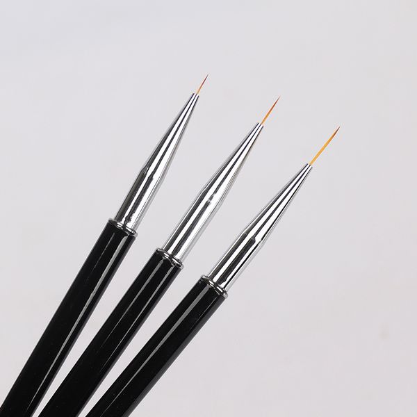 Set di penne per nail art con asta in metallo in stile giapponese, set di penne per pittura nera, per pittura a colori, penna con gancio per penna, pennello per nail art all'ingrosso