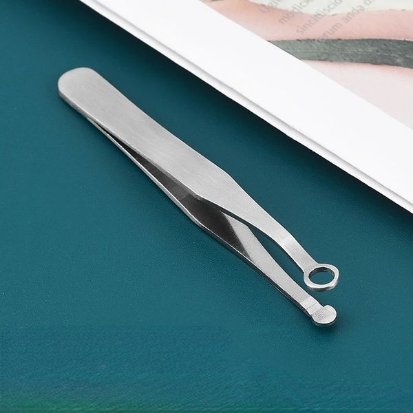 2024 Pinzette per capelli a naso Pinzette Tweezer Tweezer Terra rotonda Punta perfetta per peli per capelli in acciaio Tenere